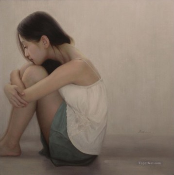中国の女の子 Painting - 罠にはまった中国人少女